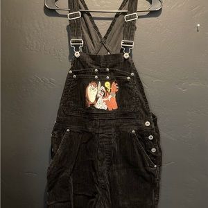 Warner Bros. Studio Black Corduroy Overalls